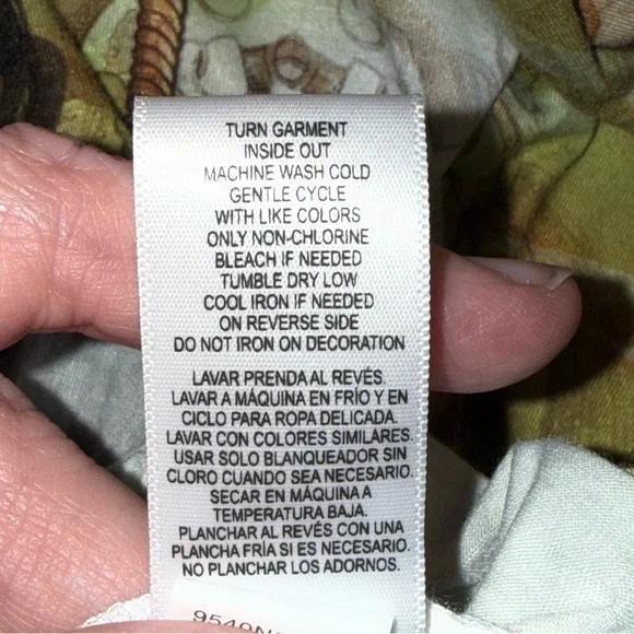 Rebecca Malone Western Horse Wild West Graphic Tunic Top Sheer Long Sleeve L - Picture 7 of 8